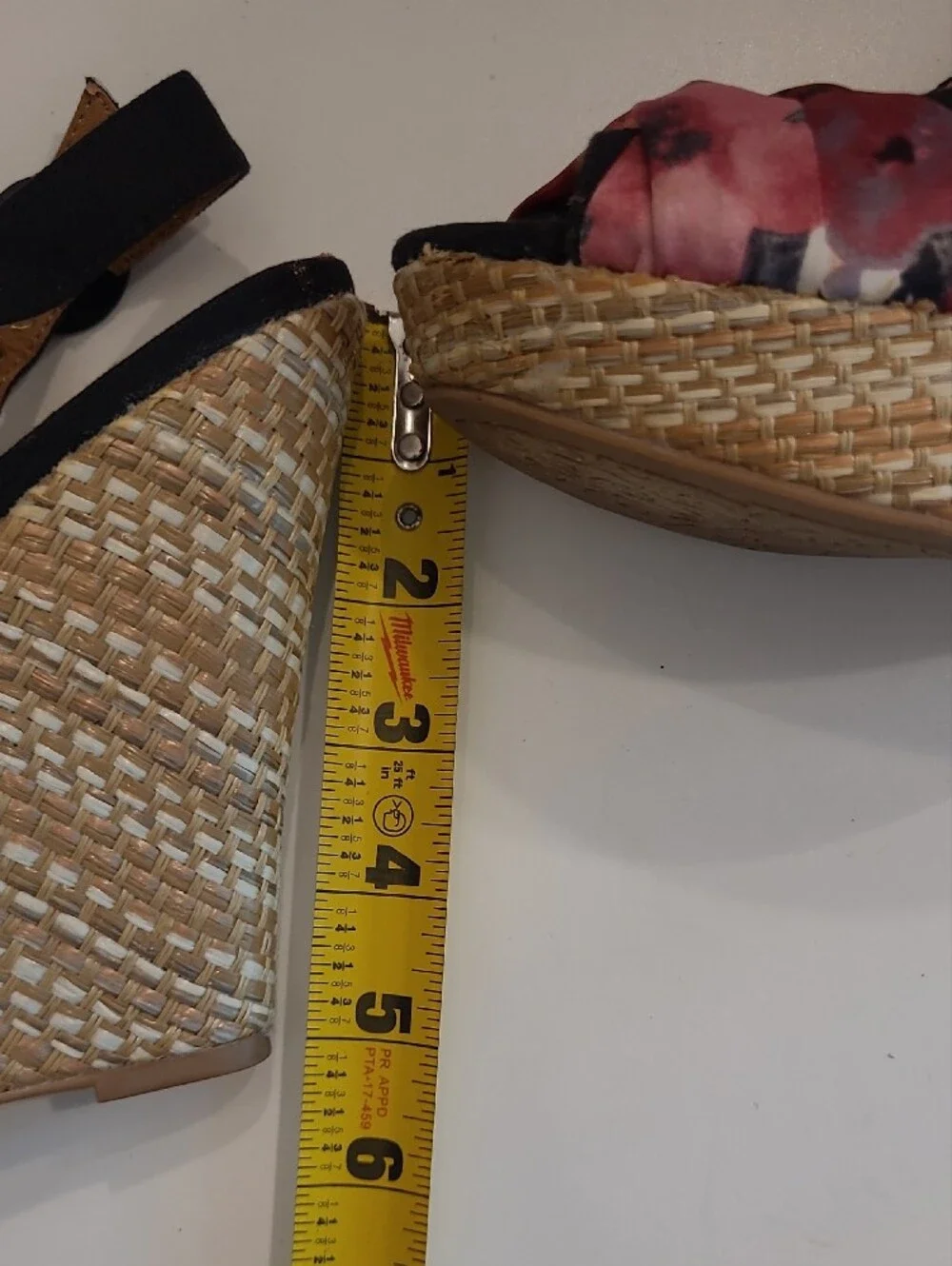 Maurices Wedge Sandals Pink Floral Knot Slingback Espadrille Peep Toe Weave Heel